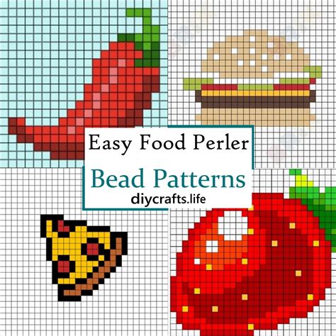 19 Easy Food Perler Bead Patterns For Kids Diy Crafts