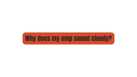 Why Does My Amp Sound Cloudy All For Turntables