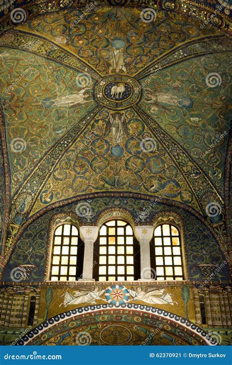 Ceiling Mosaics the Basilica of San Vitale Stock Image - Image of ...