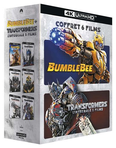 Transformers L Int Grale Films Et Bumblebee Blu Ray K Ultra Hd Blu