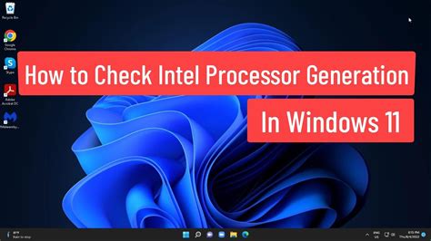 How To Check Intel Processor Generation In Windows 11 Youtube