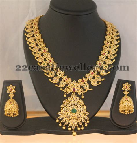 Uncut Diamond Heavy Mango Mala Gms Jewellery Designs