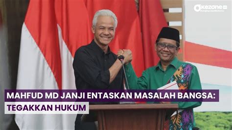 Full Pidato Lengkap Mahfud Md Diumumkan Cawapres Ganjar Entaskan