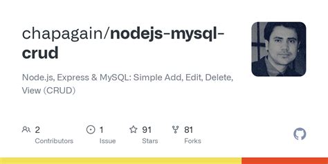 Issues · Chapagainnodejs Mysql Crud · Github