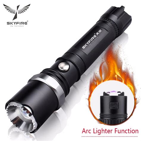 Skyfire Arc Lighter Led Flashlight Self Defense Attack Head Zoomable