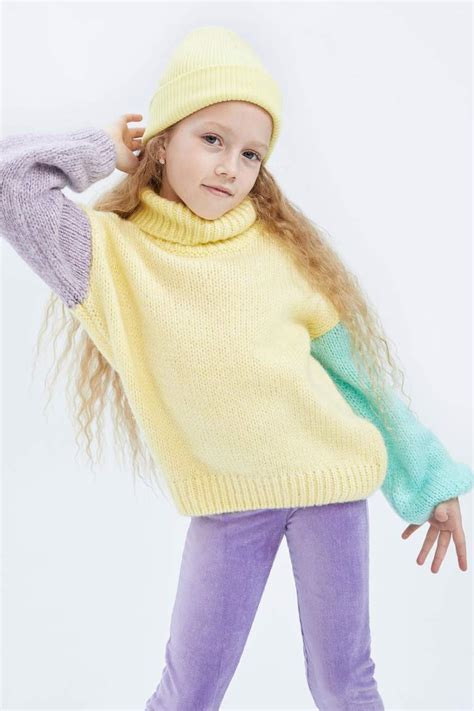 Jaune FILLES Pull Over Tricot Col De Tortue Fille 2537291 DeFacto