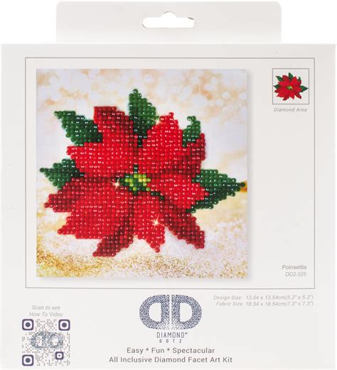 Diamond Dotz Diamond Art Kit 8x8 Poinsettia