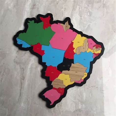 Quebra Cabe A Mdf Mapa Do Brasil Venda Em S O Paulo Centro S O Paulo