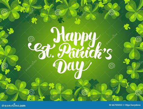 Postal Del D A De St Patrick Feliz Ilustraci N Del Vector Ilustraci N