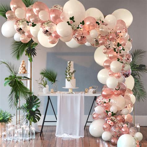 Balloon Garland Rose Gold Pink Balloon Arch Kit Bridal Shower Arch