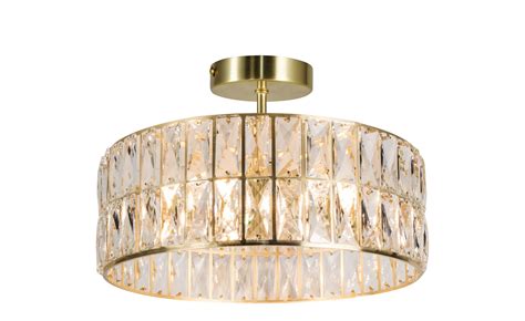 Haley 6 Light Satin Brass Bathroom Crystal