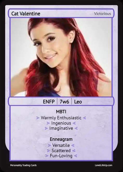 Cat Valentine Enneagram And Mbti Personality Type Level Life Up