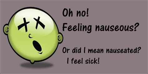 Nauseous vs. Nauseated - Snowflake Stories