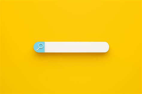 Blank Search Bar With Magnifying Glass On Yellow Background Search Bar