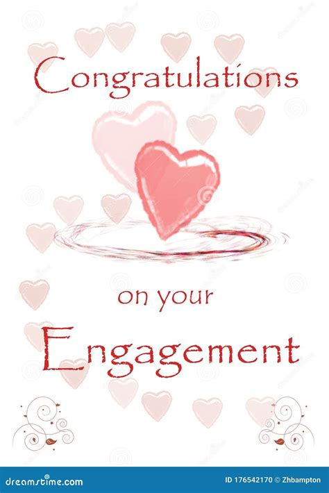 Congratulation on Your Engagement Card Stock Illustration ...