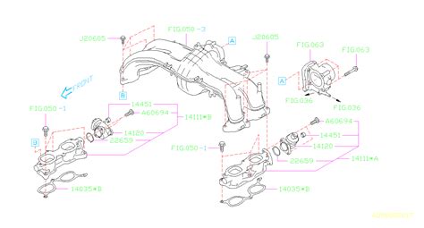 Subaru Crosstrek Engine Intake Manifold Gasket Aa Heuberger