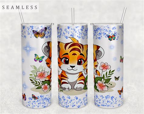 Tiger Cub Tumbler Wrap Oz Skinny Tumbler Sublimation Design Png By