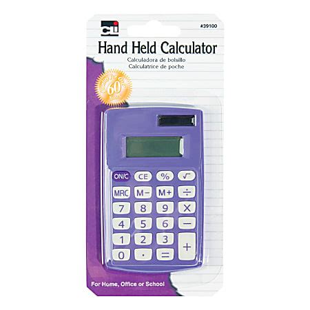 CLI 8 Digit Handheld Calculators Assorted Colors Set Of 12 Calculators