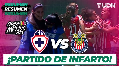 Resumen y goles Cruz Azul vs Chivas Grita México BBVA Femenil