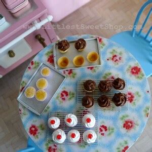 Miniature Cupcakes With Frosting 1 12 Scale For Dollhouse Handmade By