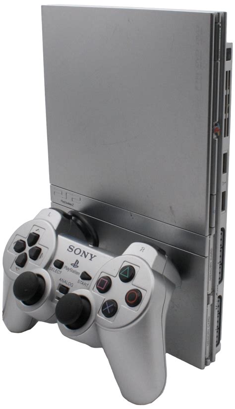 Playstation 2 Konsol (Sølv) (Slim) – RetroSpil.net