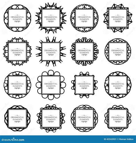 Ornamental Frame Set Stock Vector Illustration Of Calligraphic 42243931