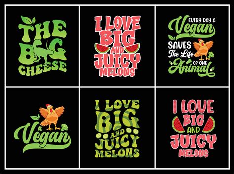 Vegan T-shirt Design Bundle Print 14028001 Vector Art at Vecteezy