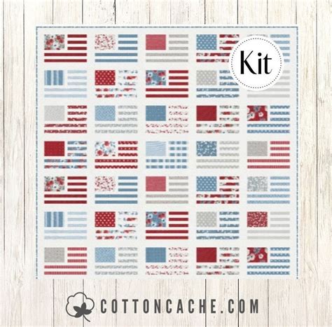 Miss Americana Quilt Kit Featuring Old Glory By Lella Boutique Cck