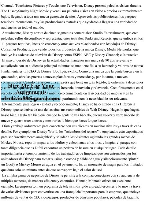 Caso Disney M Dulo Conexi N Con Los Clientes Pocas Empr Pdf