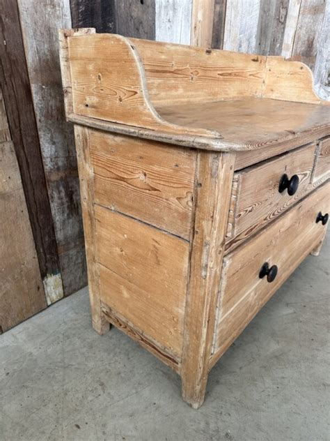 Antique Irish Pine Chest Of Drawers Washstand C 1800 Belvoir