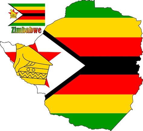 Premium Vector Zimbabwe Map And Flag