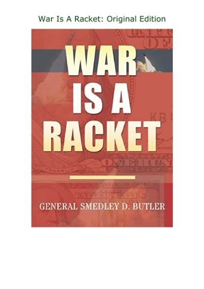 Pdf War Is A Racket Original Edition