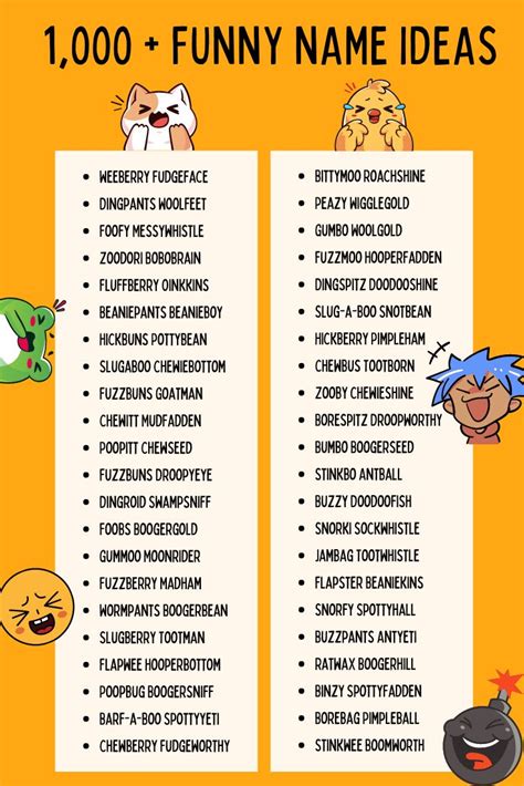 Funny Name Generator 1000 Funny Names 🤣 Imagine Forest Silly