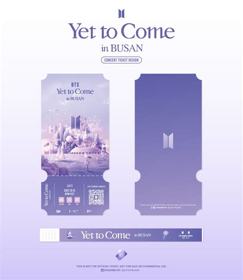 Marti On Twitter Bts Yet To Come In Busan Ticket Design