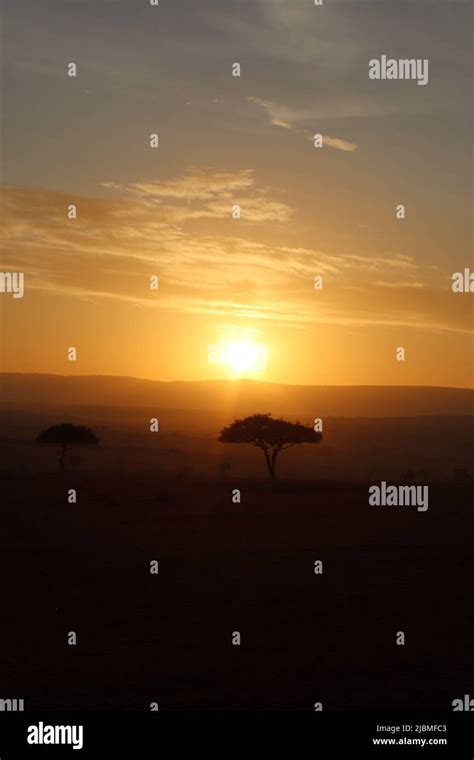 Masai Mara Sunrise Stock Photo - Alamy