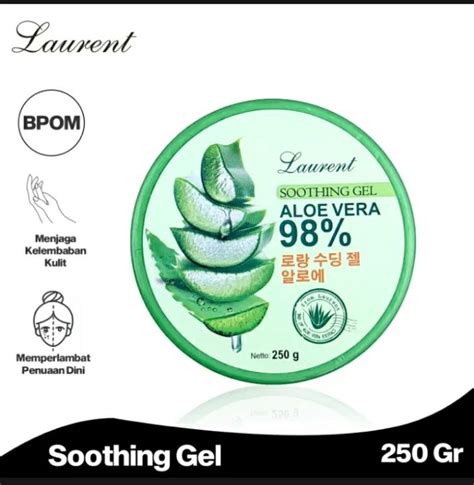 Laurent Gel Lidah Buaya 250 Gr Soothing Gel 98 Aloe Vera Bpom Lazada Indonesia