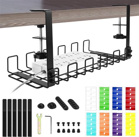 Bildhm Plateau De Gestion Des C Bles Sous Le Bureau Kit Cable