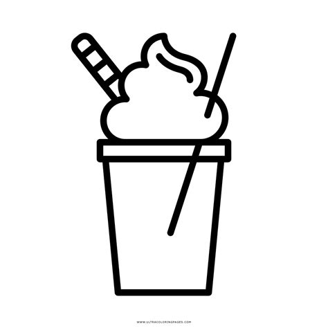 Milkshake Coloring Page Ultra Coloring Pages