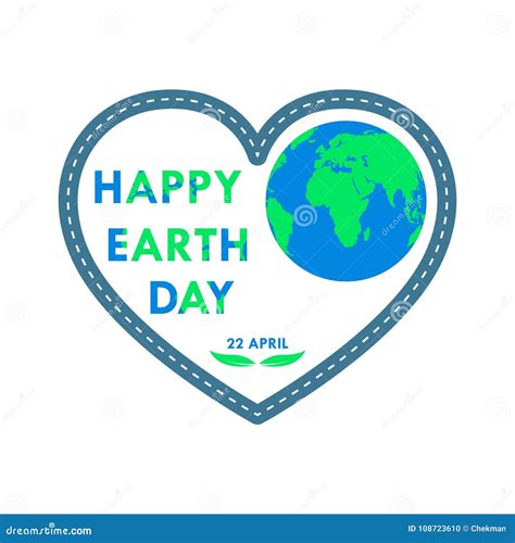 Heart For Earth Day Vector Illustration Stock Illustration