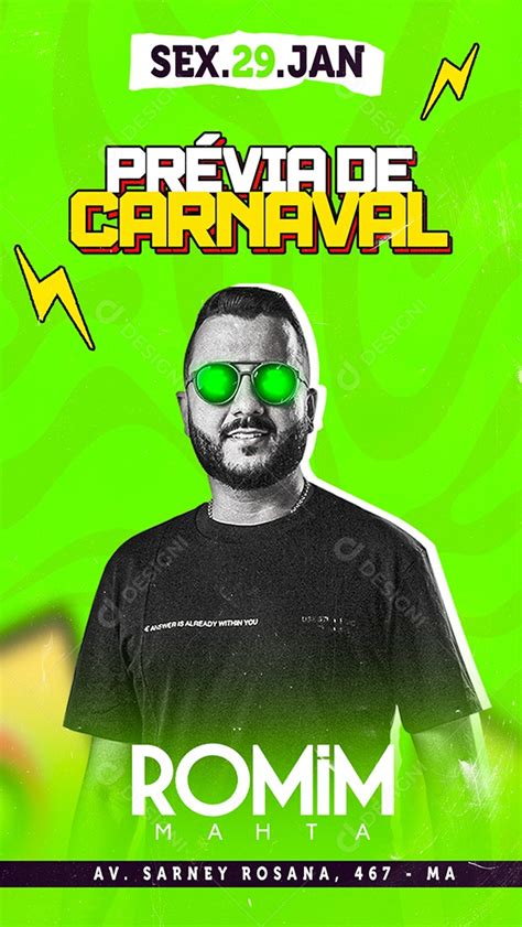 Flyer Romim Mahta Pr Via De Carnaval Social Media Psd Edit Vel