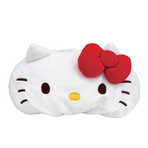 小禮堂 Hello Kitty 造型絨毛面紙套 白大臉款 4990270 132654 文創小物 Yahoo奇摩購物中心