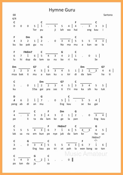 Not Angka Hymne Guru Pahlawan Tanpa Tanda Jasa Pianika Cuitan Dokter