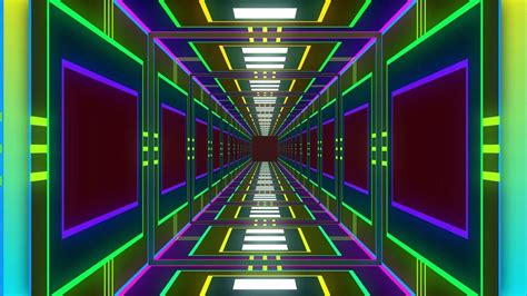 Abstract Tunnel VJ Motion Background Neon Light Tunnel Free VJ Loops