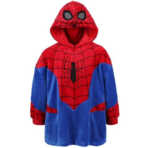 Spider Man Czerwono Niebieska Bluza Szlafrok Z Kapturem Dzieci Ca