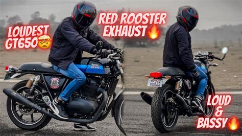 Installing Red Rooster Exhaust In Continental Gt650 Ll 4 Lakh Me