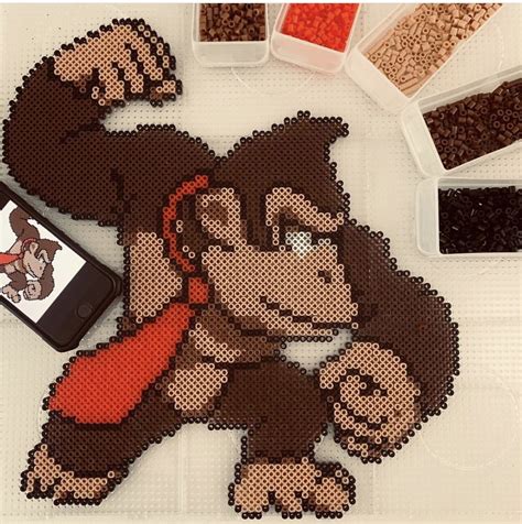 Donkey Kong Pixel Bead Art Hobbies Toys Toys Games On Carousell