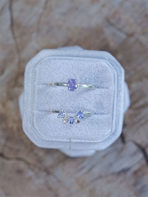 Purple Sapphire Ring Set - Gardens of the Sun | Ethical Jewelry