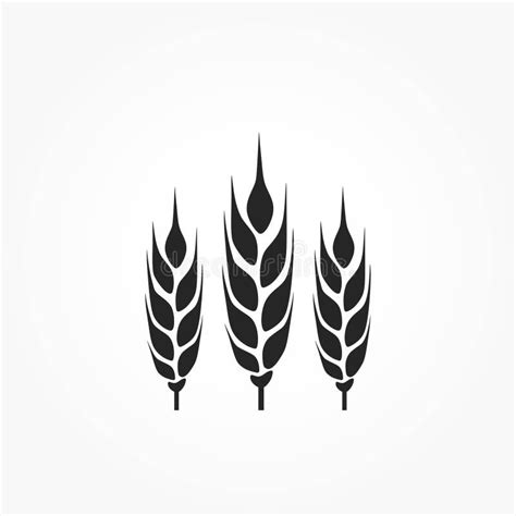 Wheat Spikelets Icon Harvest Crops Farming And Agricultural Symbol