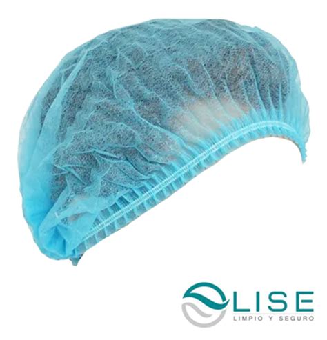 Cofia Lise Azul Tnt Desechable Doble Elastico Unidades Lise