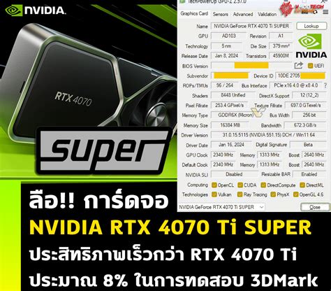 Welcome to Vmodtech.com : | ลือ !! NVIDIA RTX 4070 Ti SUPER ประสิทธิภาพ ...